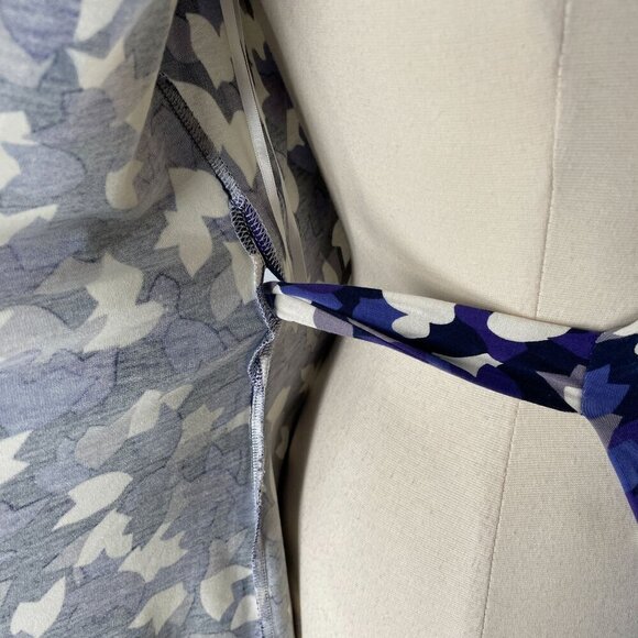 DVF Diane Von Furstenberg New Julian Two Purple Abstract True Wrap Dress Medium - Picture 6 of 11